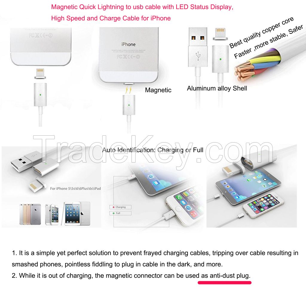 New arrival metal magnetic cable for micro usb