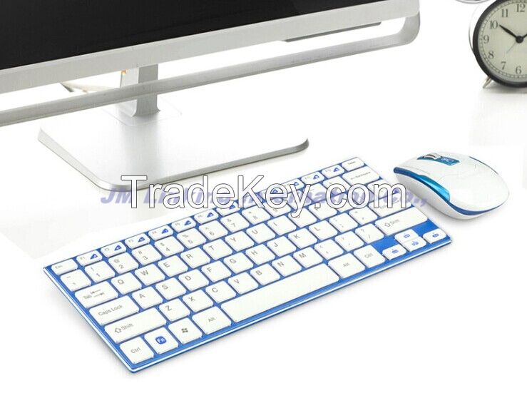 Very small size super slim wireless keyboard mouse set