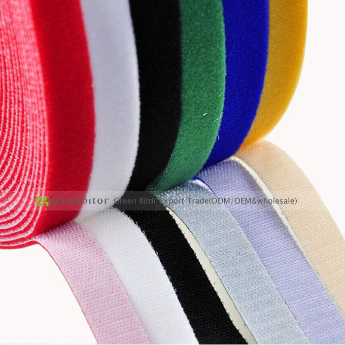 Velcro Cable Ties 25M*20MM Polyester Nylon Strap Power Wire Management Back to Back Ties Free shipping 6 Different Color 