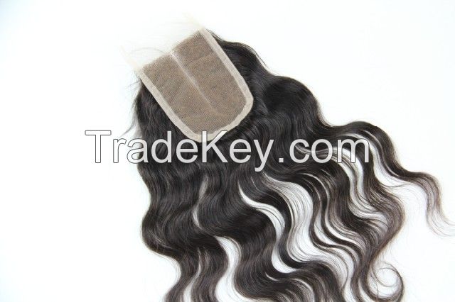 Human hair top closure 