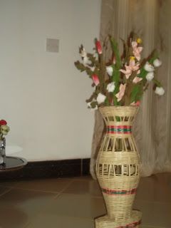 traditional pot flowers and baskets