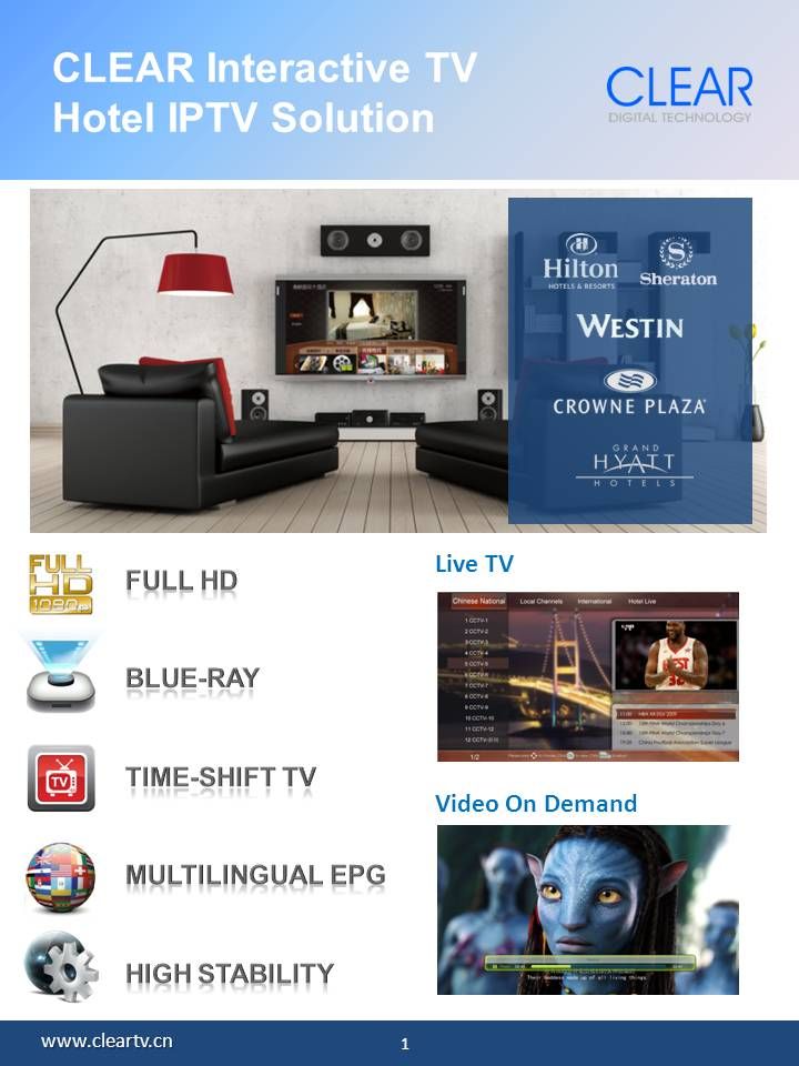 CLEAR Interactive TV Hotel IPTV Solution