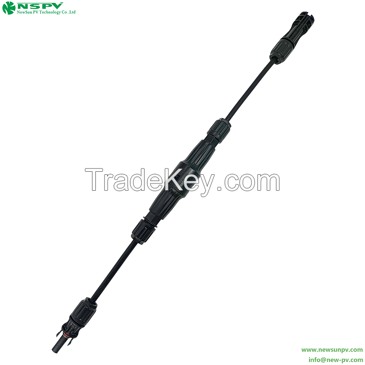 Solar Straight Cable Harness With Inline Fuse 1500VDC PV Cable Molding Assembly