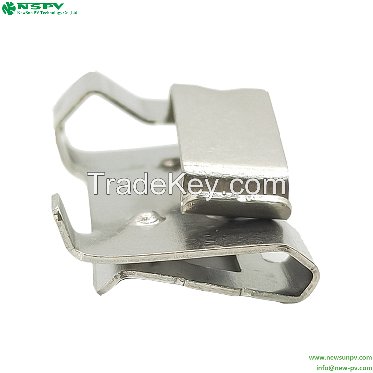 Solar Cable Management Clip Solar PV Wire Fastener Clips Stainless Steel Clips