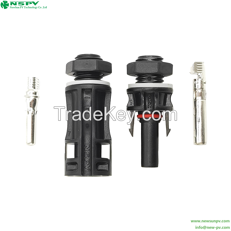 Standard Solar Panel Connector Types 1500VDC Compatible MC 4 Panel Receptacles