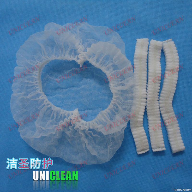 factory direct price disposable mob cap/bouffant cap, high quality bouf