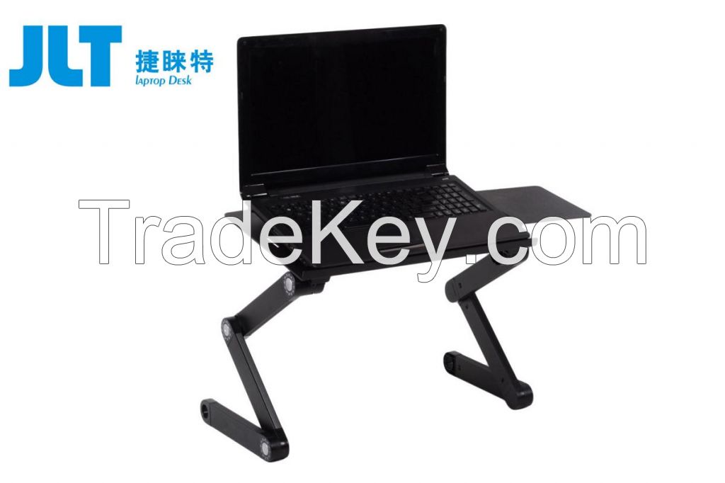 Adjustable vented laptop table with fans