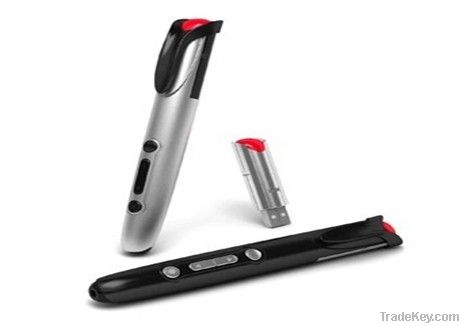 Wireless presentation remote control with laser pointer