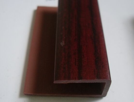 Woodgrain PVC flooring fittings, flooring end border strip.