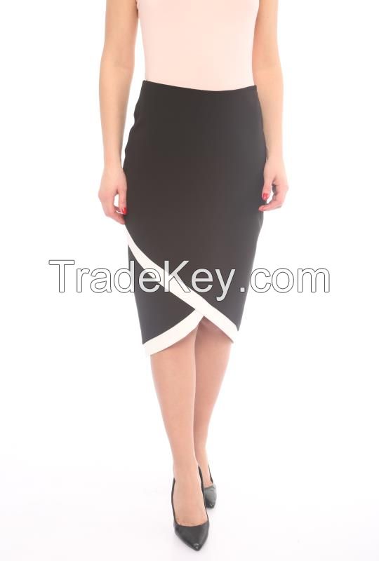 Knee Length Plain Women Skirts