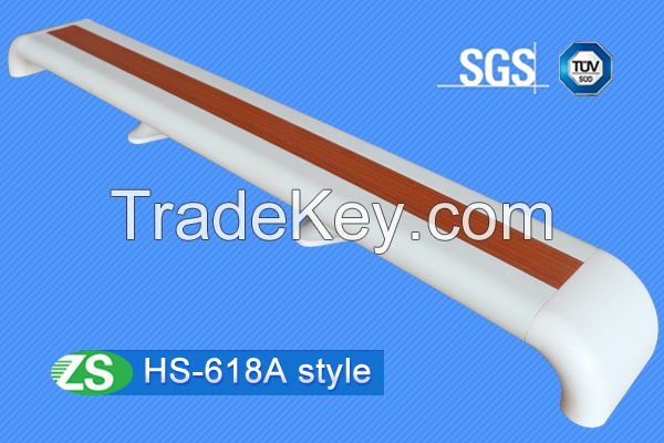 wall mounted PVC and aluminum corridor handrail for elderly