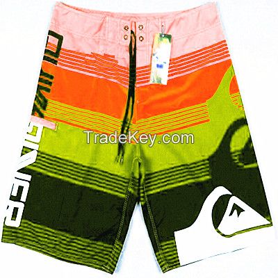 heat transfer striped print Quicksilver UV 50+ women surfshort