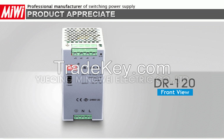 DR-120-24 Din rail switching power supply 24VDC 5a