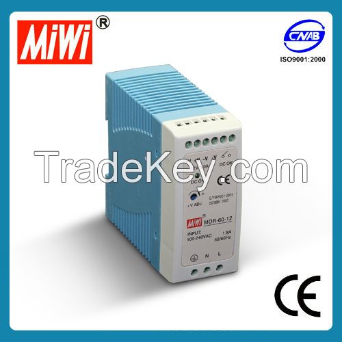 MDR-60-12 ac dc12v 5a din rail power supply