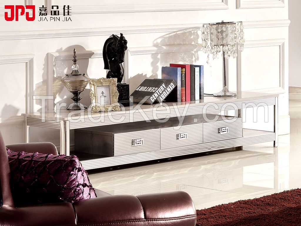 Modern Stainless Steel TV Stand