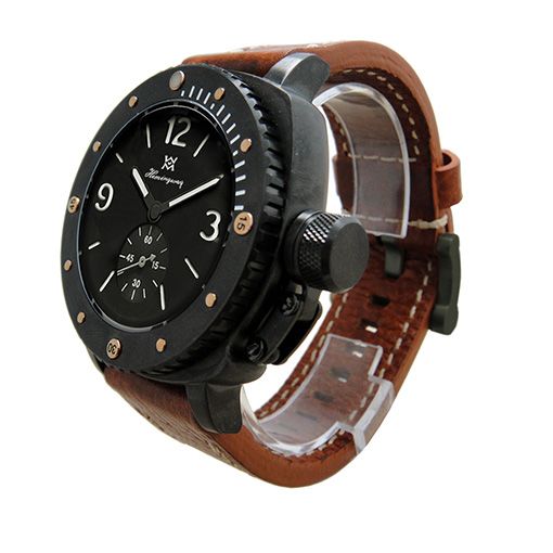 Mens Leather Strap Watch