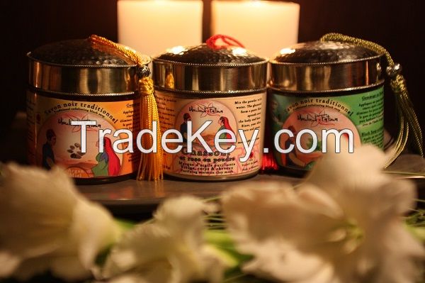 Traditional black soap with argan oil