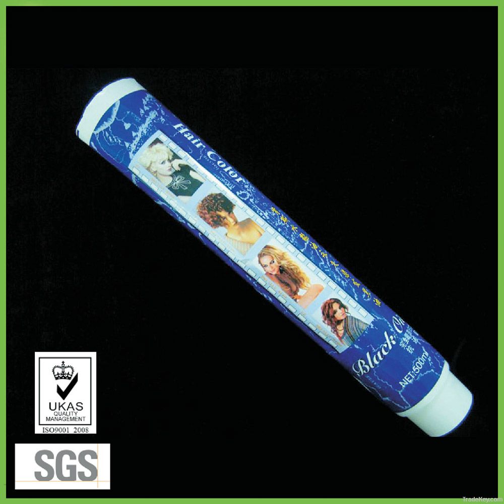 Hair dye packaging tube