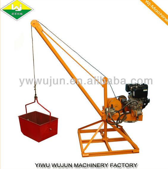  contructure machinerys:  small jib crane  with diesel engine and electic engine