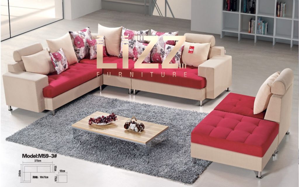 Modern Wooden Fabric Sofa Set L.A050 Designs 