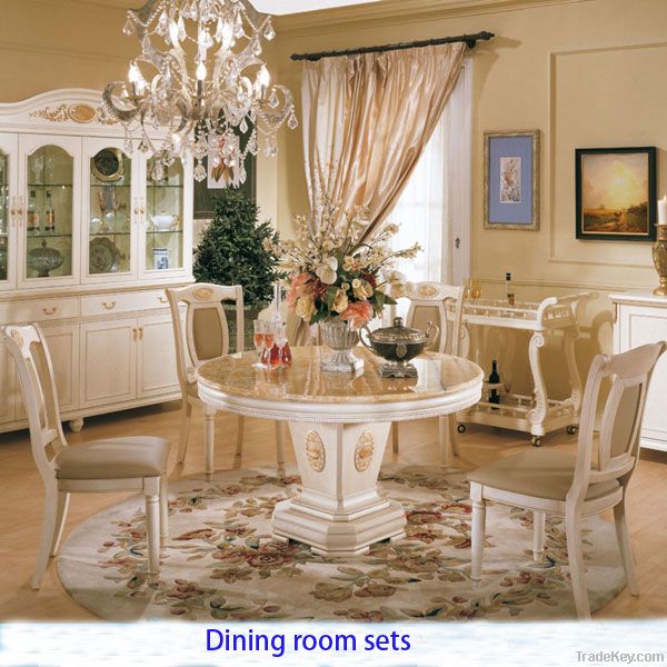 American style classic wooden dining room sets