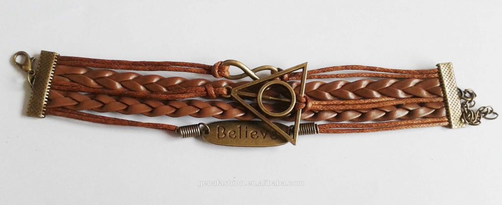 NEW VINTAGE STATEMENT LEATHER BRACELET FASHION JEWELRY ACCESSORY