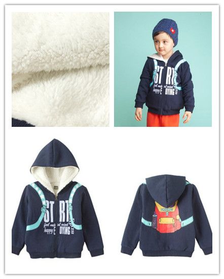 Infant clothing baby winter zipper coating children berber fleece hoodies hooded jackets