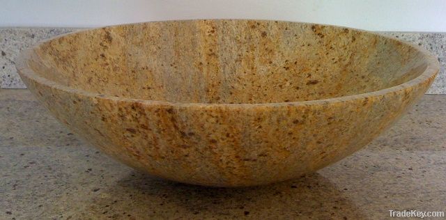 KASHMIR GOLD GRANITE BATHROOM SINKS