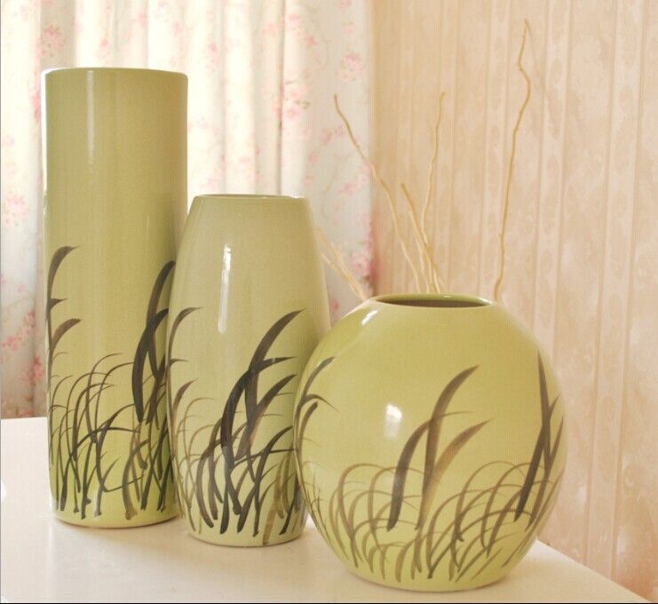 ceramic classcial home decoration big vase three set