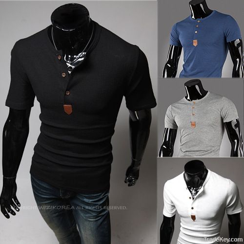 Men's personality entrance guard short sleeve T-shirt