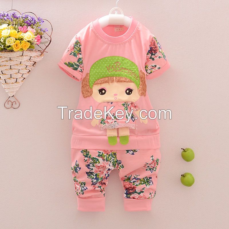 2015 hot sale children clothing sets for girls