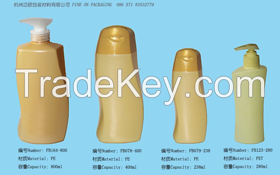 Shampoo bottles body wash bottles &amp; caps PE/PET/PP bottles FB077-400