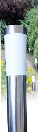 STAINLESS STEEL PILLAR SOLAR LIGHT