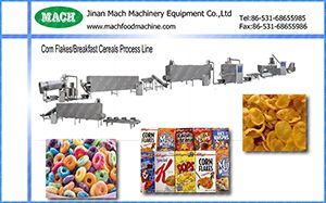 Corn Flake Breakfast Cereals Process Line