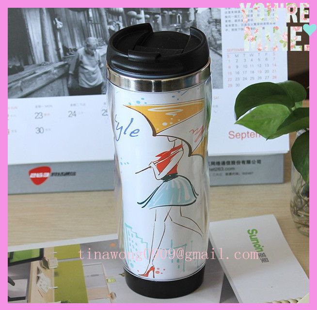 2014 New Coffee Tumbler Thermo Mug with leak-proof lids starback tumbler