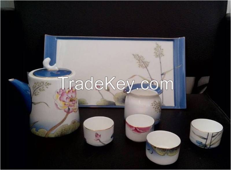 Daily Use Household Ceramic Tea Set