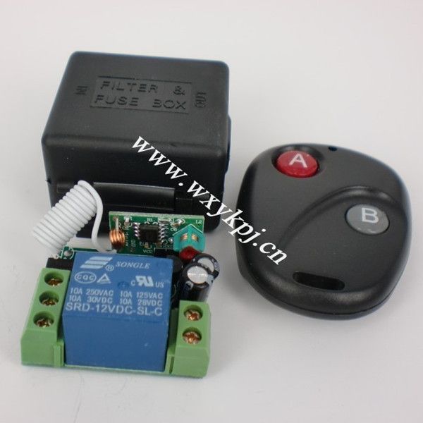 12V 1CH Fixed code remote control switch system-Receiver&amp;Transmitter