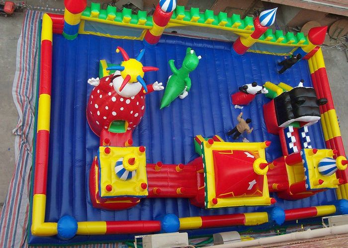 Attractive Huge Fun City Inflatable Amusment Park For Children / Kids Paradise