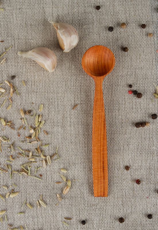 Small wooden spoon for salt