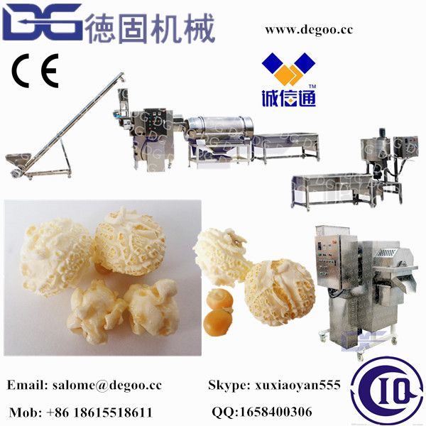 Cretors Caramel/Chocolate Coating Mushroom Hot Air Popcorn Pop Corn Machine Production Line