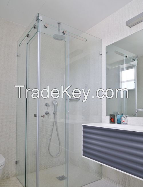 Tempered safety glass for glass shower doors screens