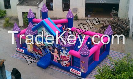 Hot selling commercial inflatable princess bouncy castle for kids