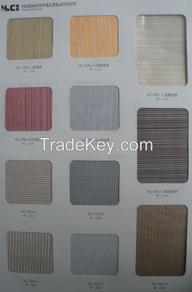 Decorative Fabric Design for Safety/Decorative Glass