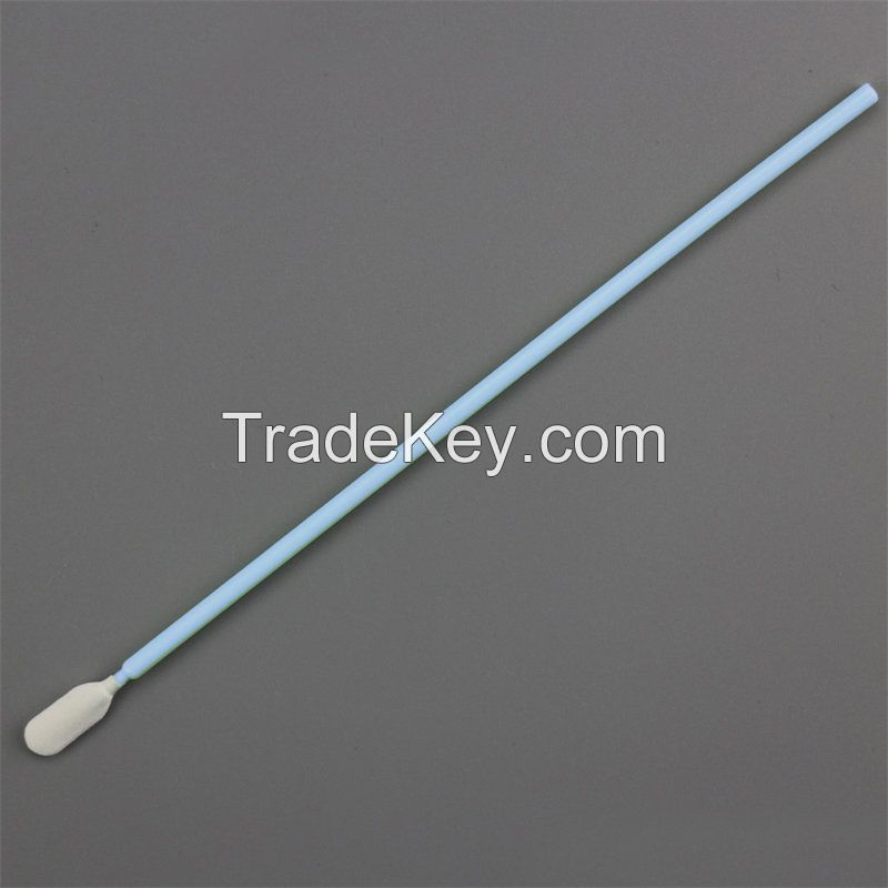 Small Round Head Double Layer Knitted Polyester Microfiber Swab with Long Handle