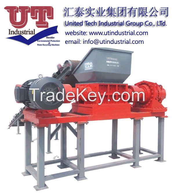 two rotors shredder / plastic scrap recycling machine / double shaft shredder / waste managment