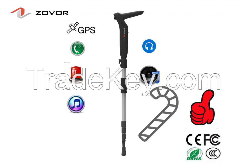 OEM walking stick with Phone function/flashlight/MP3 for old people