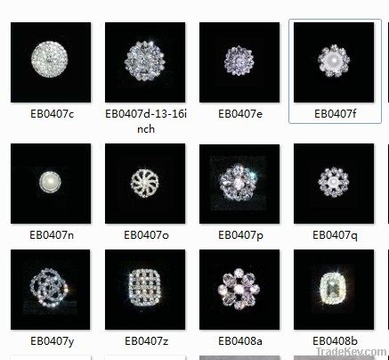 Silver rhinestone button costume accessories