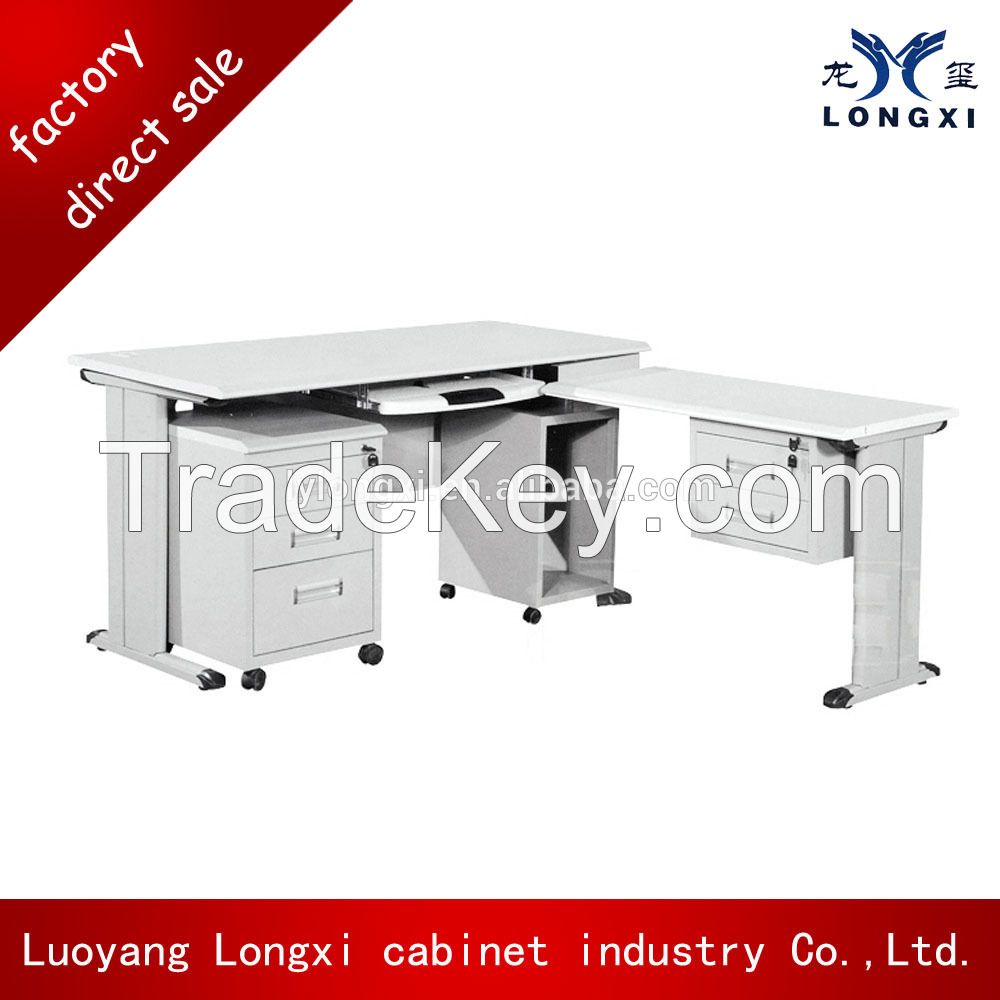 International quality standard steel office table, computer table , compact computer desk for sale