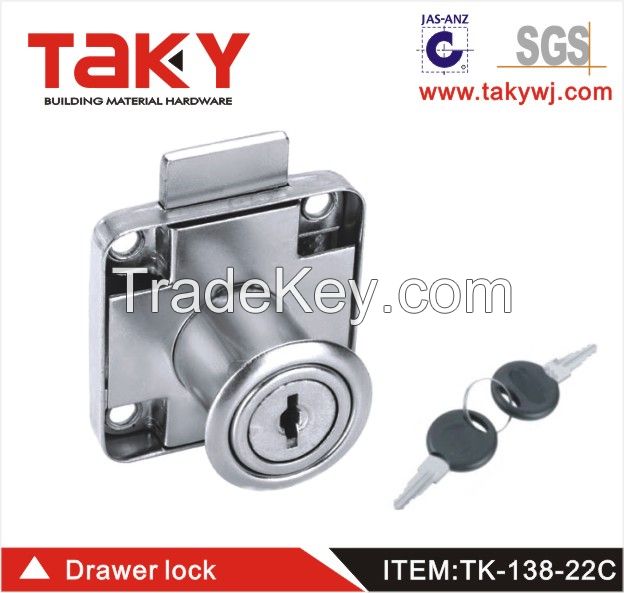 TK-138-22 zinc alloy cabinet drawer lock