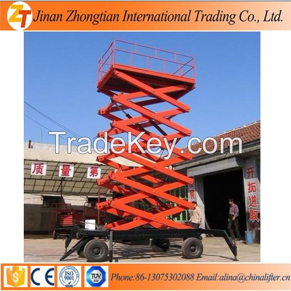 4m-20m height 300kg-1000kg loading capacity mobile hydraulic scissor lift